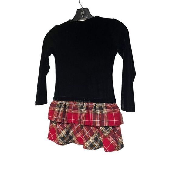 Basic Editions Girls Black Velvet Christmas Dress Size Small - Picture 5 of 14
